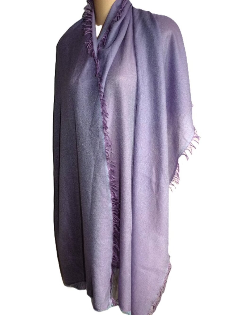 NORDSTROM 100% CASHMERE FRINGE SHAWL STOLE WRAP SCARF 80x28"